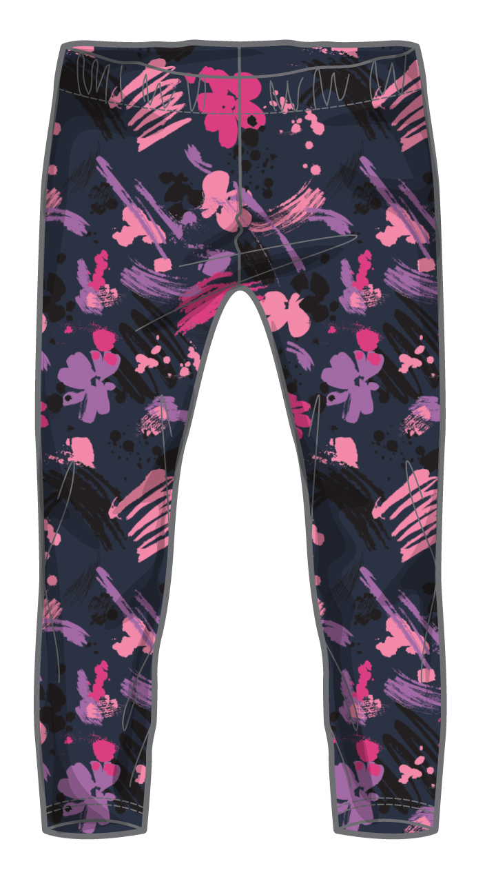 LEGGINGS - BLUE PRINTED