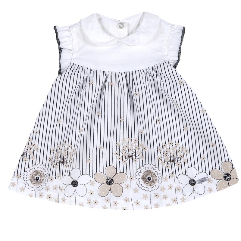 DRESS SLEEVELESS - GREY PRINTED