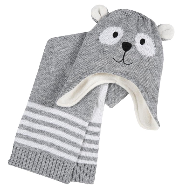 SET 2: HAT + SCARF - LIGHT GREY