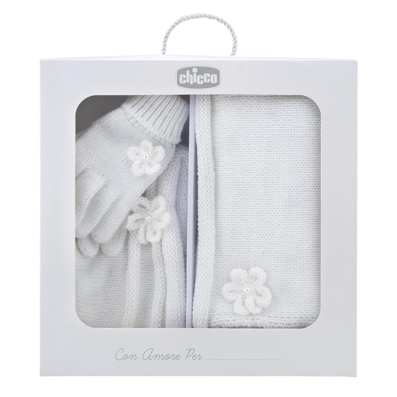SET 3: SCARF + HAT + GLOVES - WHITE