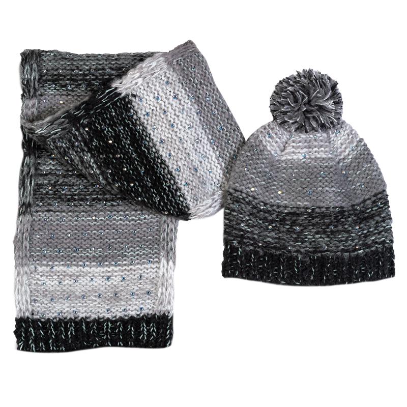 SET 2: HAT + SCARF - MEDIUM GREY