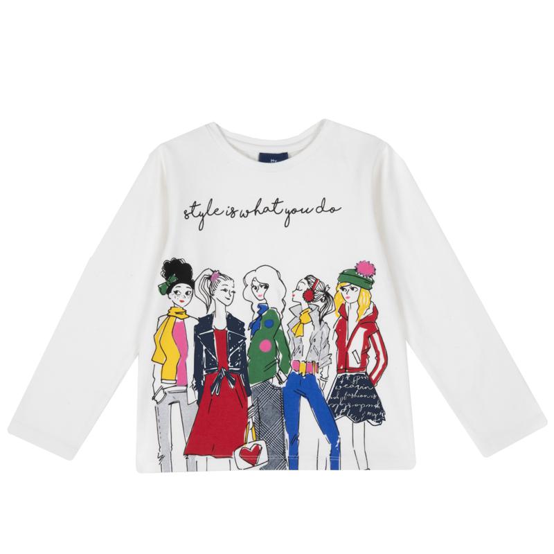T-SHIRT LONG SLEEVE - WHITE/RED