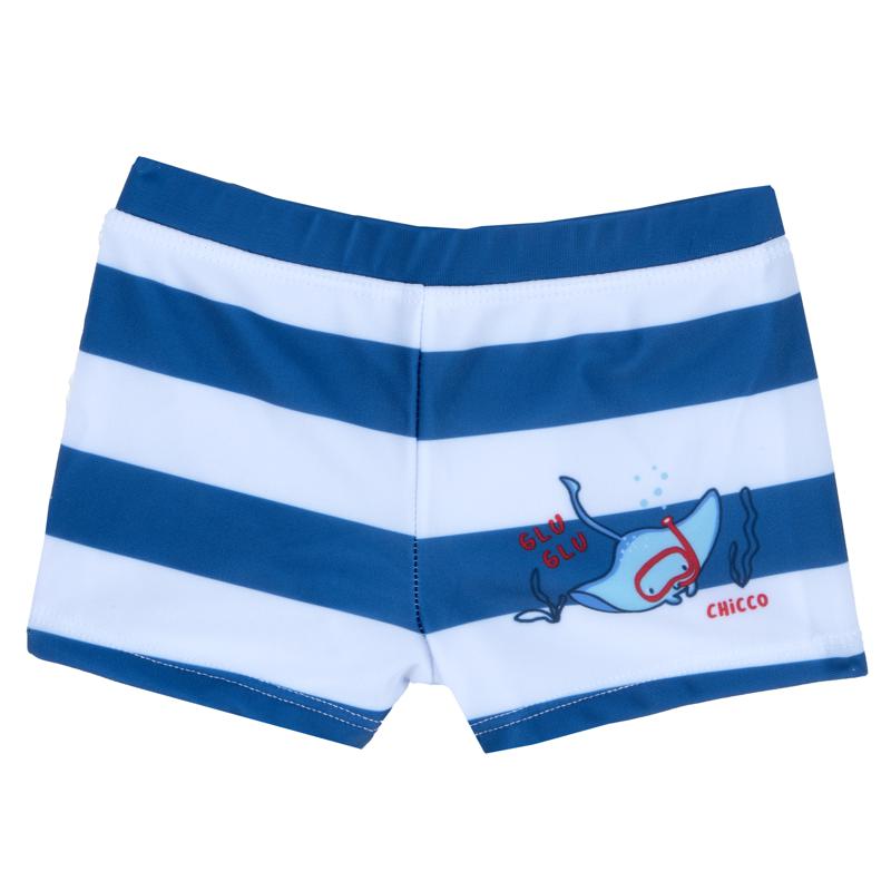 SWIM BOXERS - WHITE/BLUE