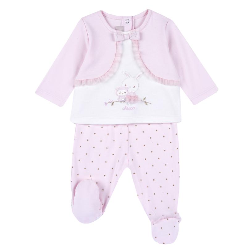 SET 2: BABY SWEATER + LEGGINGS - LIGHT PINK