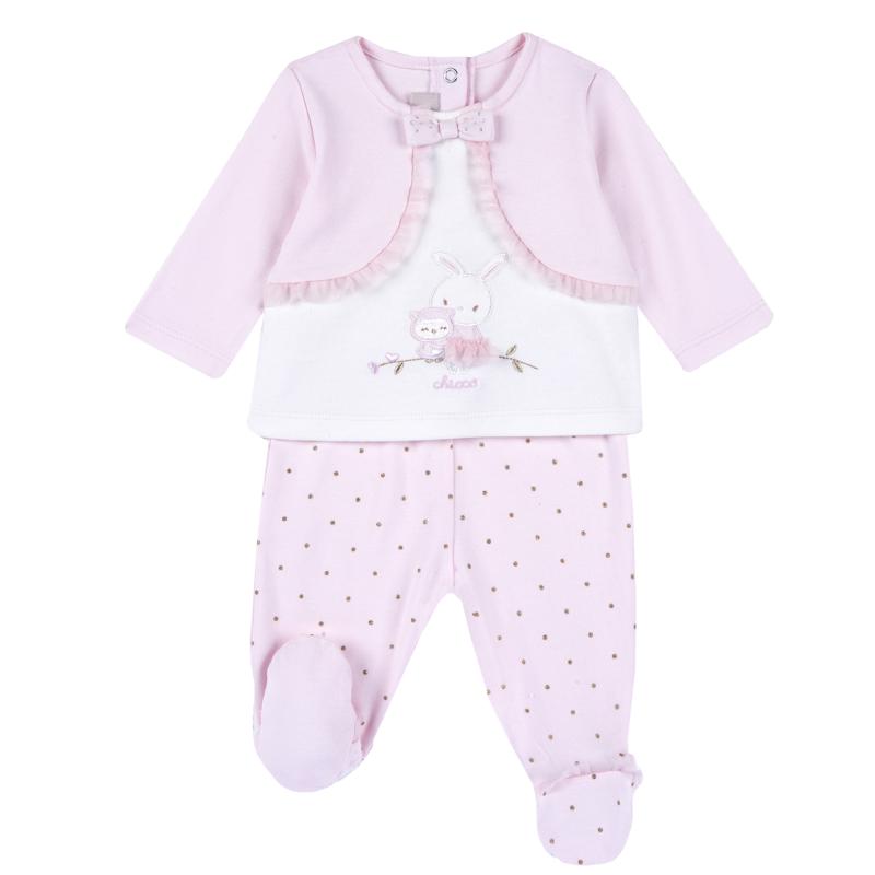 SET 2: BABY SWEATER + LEGGINGS - LIGHT PINK