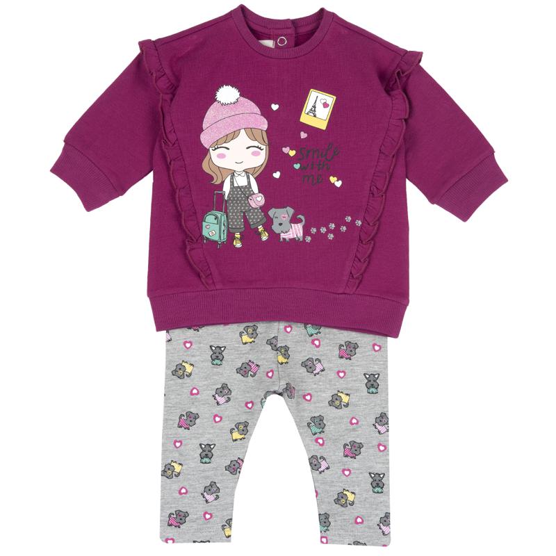 SET 2: SWEATSHIRT + LEGGINGS - MEDIUM LILAC