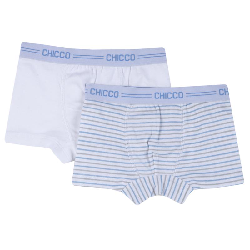 BOXER 2 PACK - WHITE/LIGHT BLUE