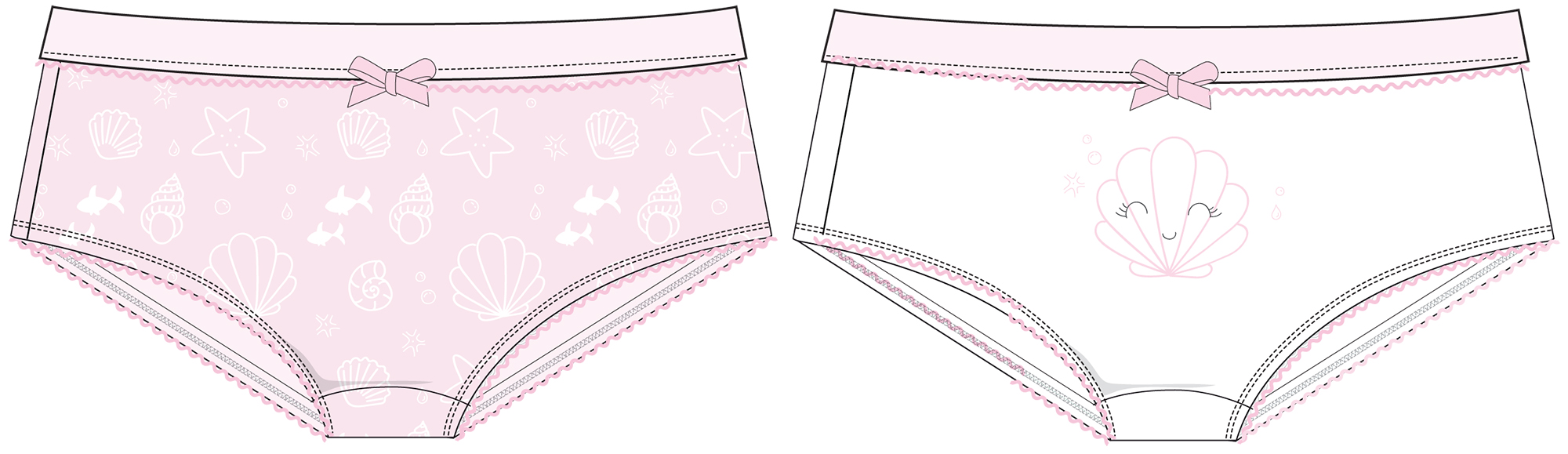SLIP 2 PACK - WHITE/PINK