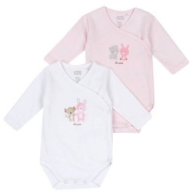 BODYSUIT LONG SLEEVE 2 PACK - LIGHT PINK