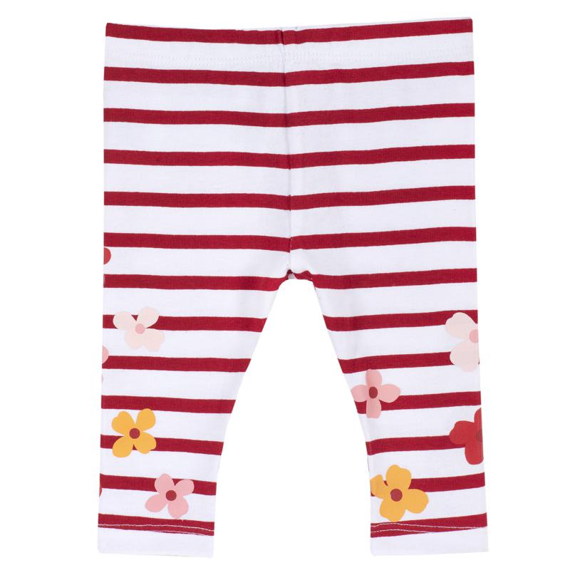 LEGGINGS - WHITE/RED