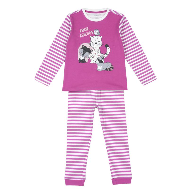 PIJAMA LONG SLEEVE - WHITE/PINK