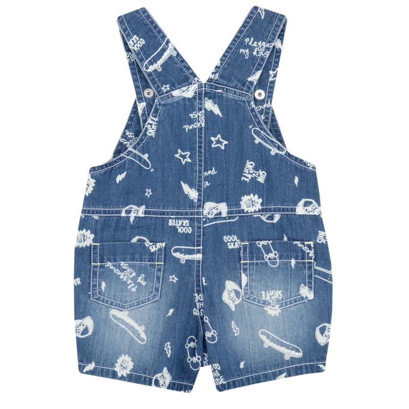 JEANS SHORT DUNGAREES - MEDIUM BLUE