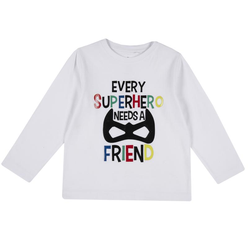 T-SHIRT LONG SLEEVE - WHITE/BLACK