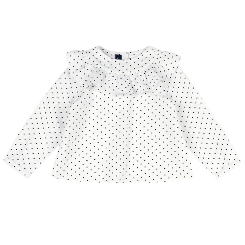 SHIRT LONG SLEEVE - WHITE/BLUE