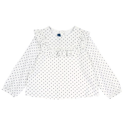 SHIRT LONG SLEEVE - WHITE/BLUE