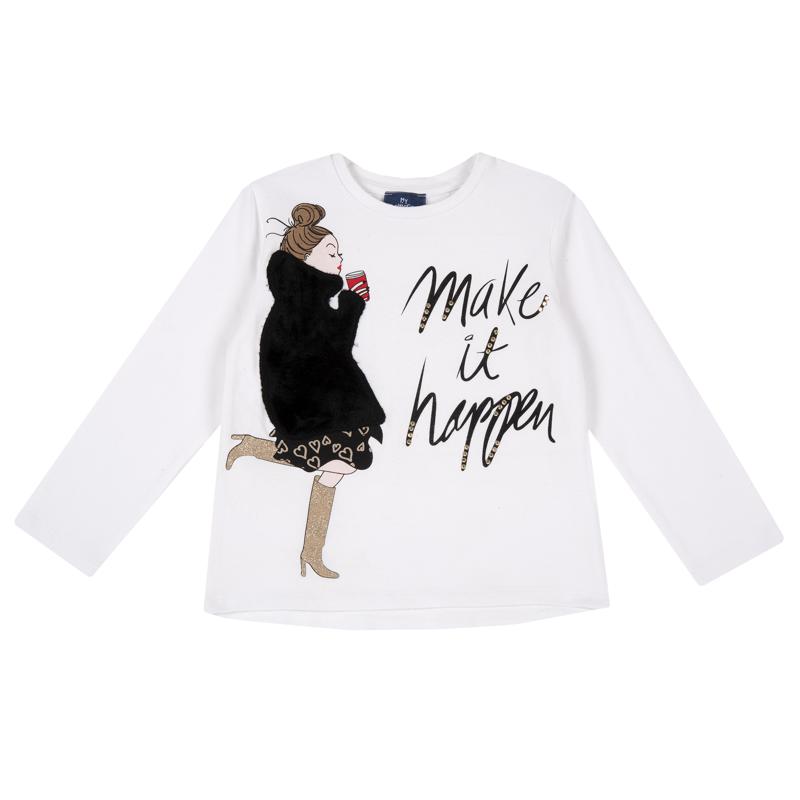 T-SHIRT LONG SLEEVE - NATURAL PRINTED