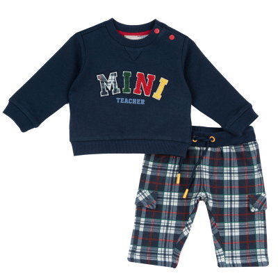 SET 2: SWEATSHIRT + PANTS - BLUE PRINTED