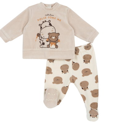 SET 2: BABY SWEATER + LEGGINGS - MEDIUM NATURAL