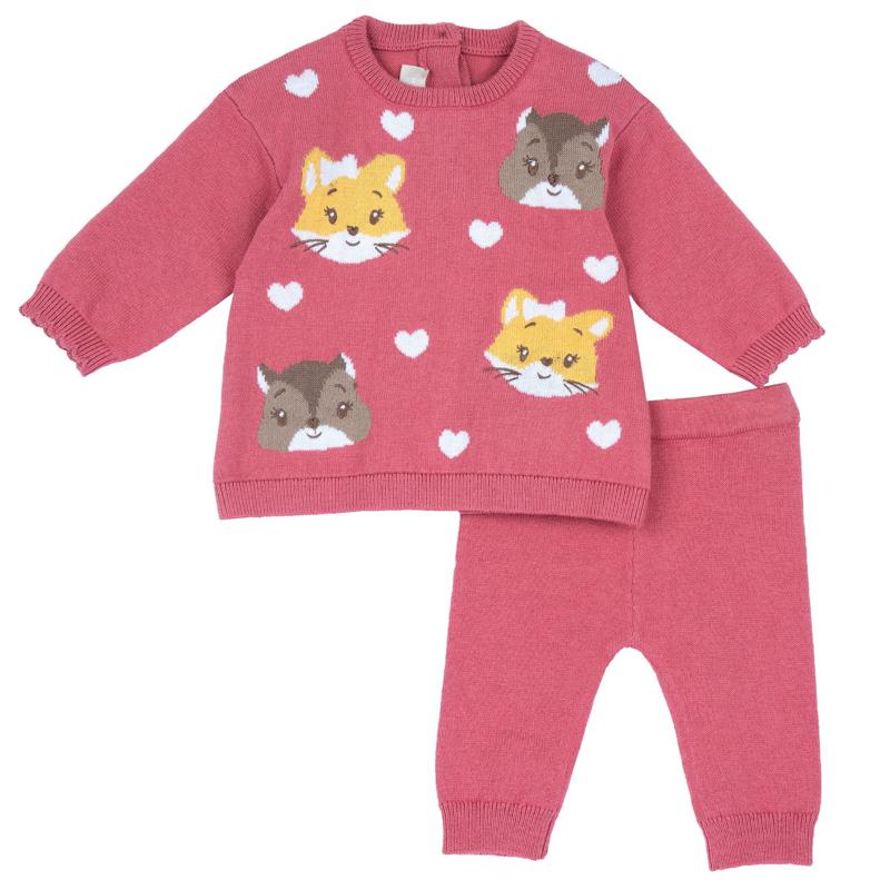 SET 2: SWEATSHIRT + LEGGINGS - MEDIUM PINK