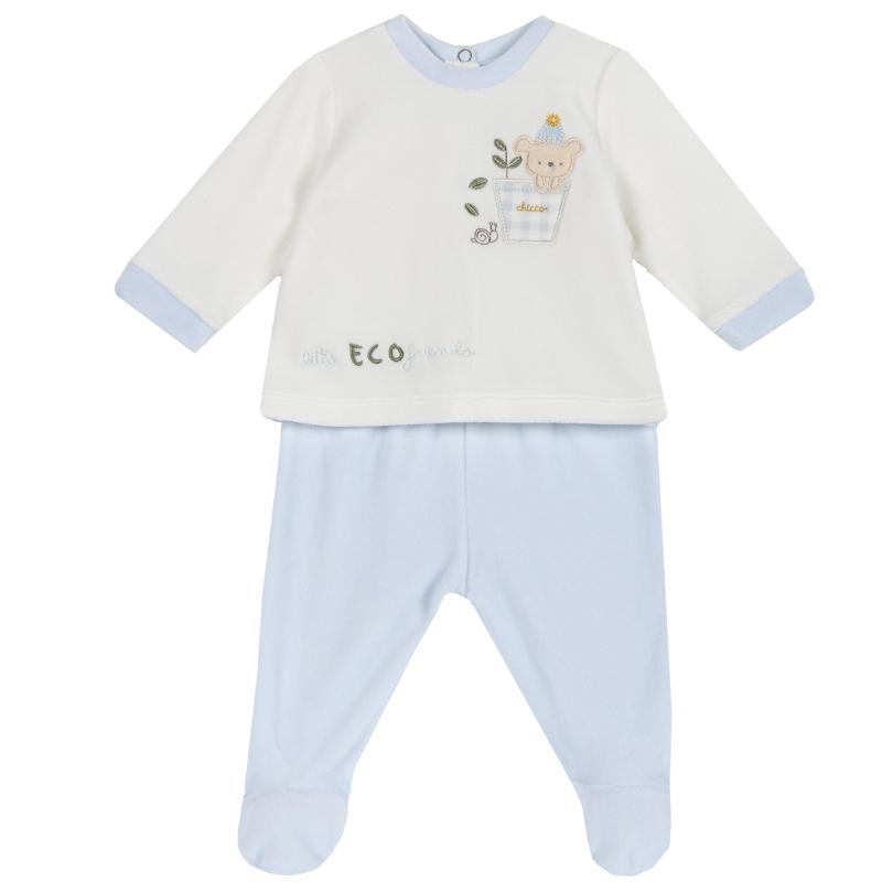 SET 2: BABY SWEATER + LEGGINGS - LIGHT BLUE