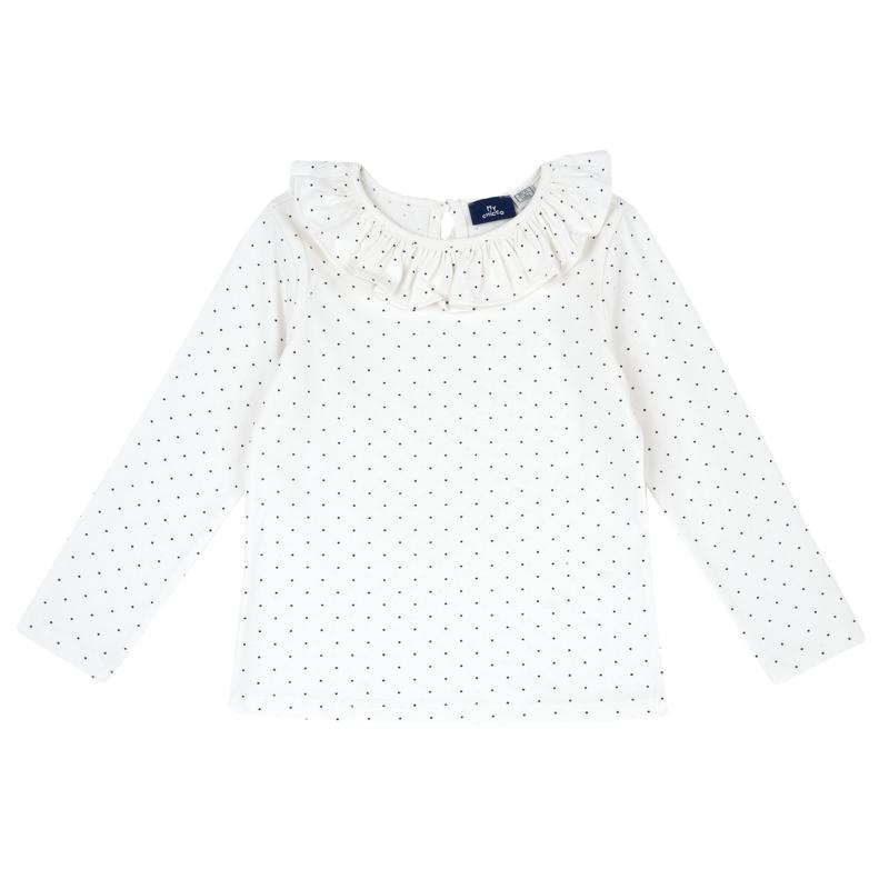 T-SHIRT LONG SLEEVE - WHITE/BLUE