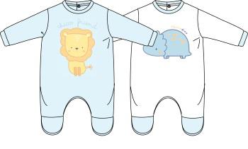 BODYSUIT LONG SLEEVE 2 PACK - LIGHT BLUE