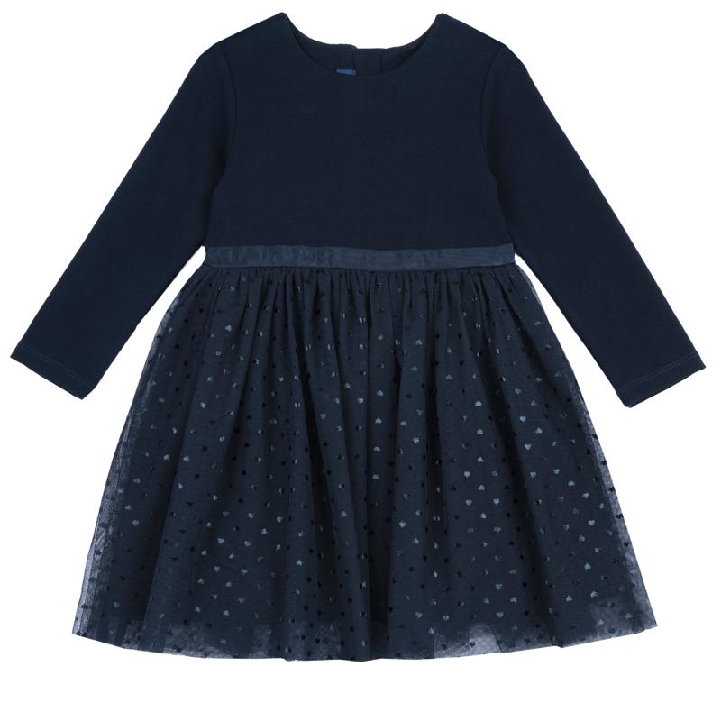 DRESS LONG SLEEVE - DARK BLUE