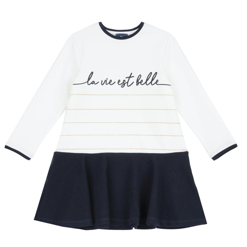 DRESS LONG SLEEVE - DARK BLUE