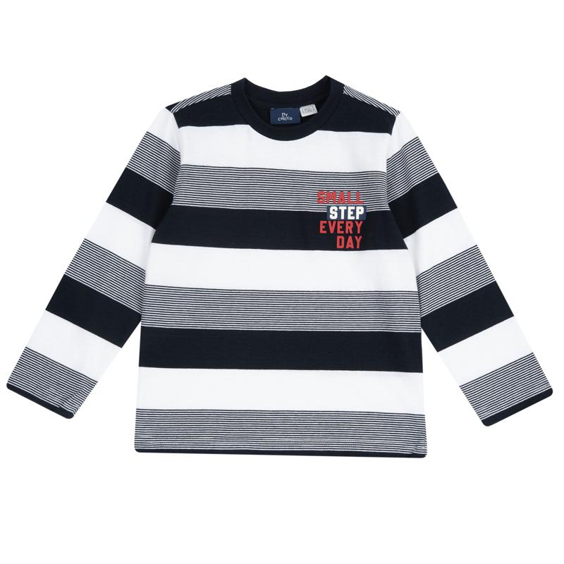 T-SHIRT LONG SLEEVE - WHITE/BLUE