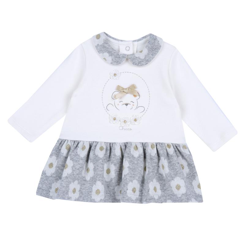 DRESS LONG SLEEVE - LIGHT GREY