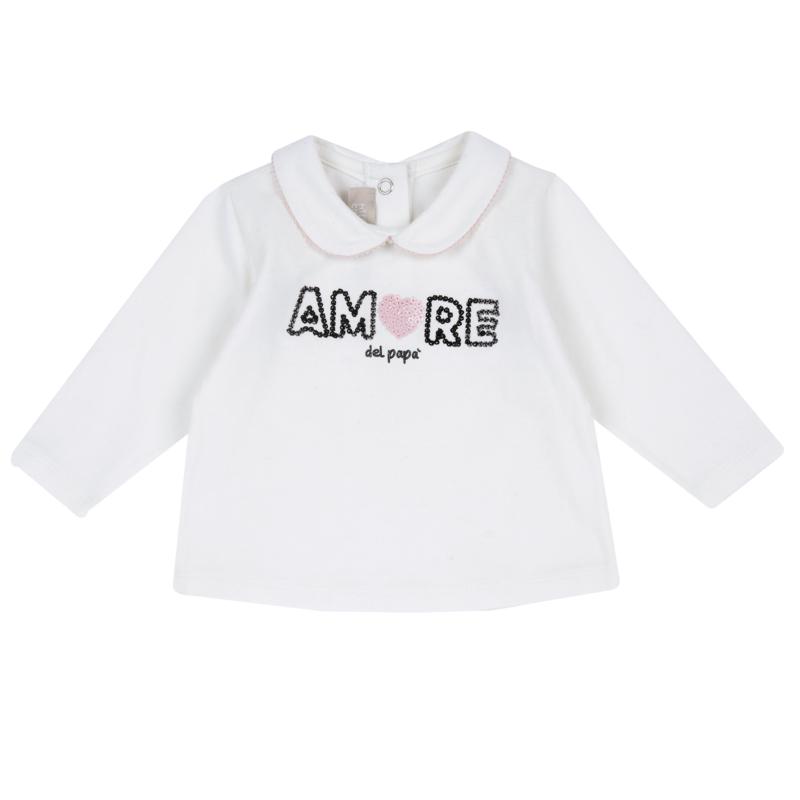 T-SHIRT LONG SLEEVE - WHITE/BLACK
