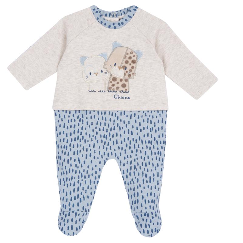 JUMPSUIT - LIGHT BLUE PRINTED