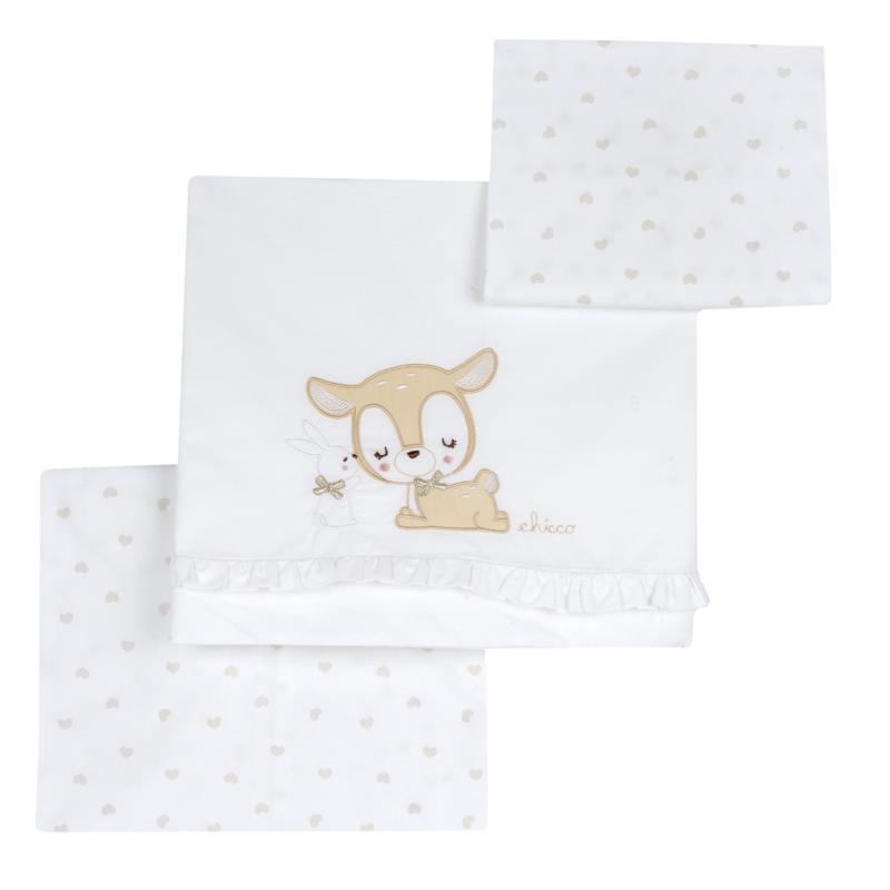 SET 3: 2 SHEET + PILLOWCASE - WHITE
