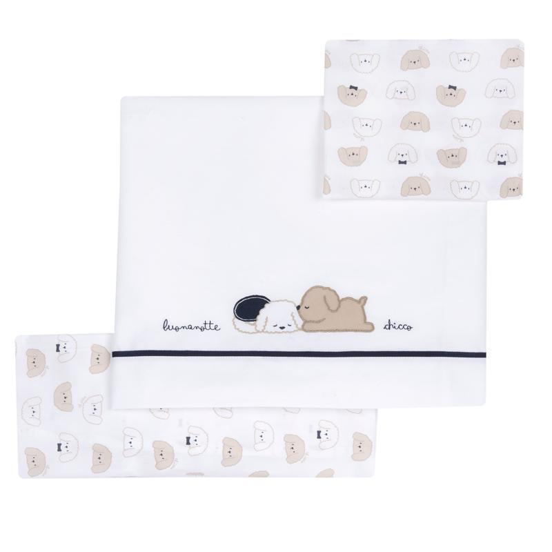 SET 3: 2 SHEET + PILLOWCASE - WHITE
