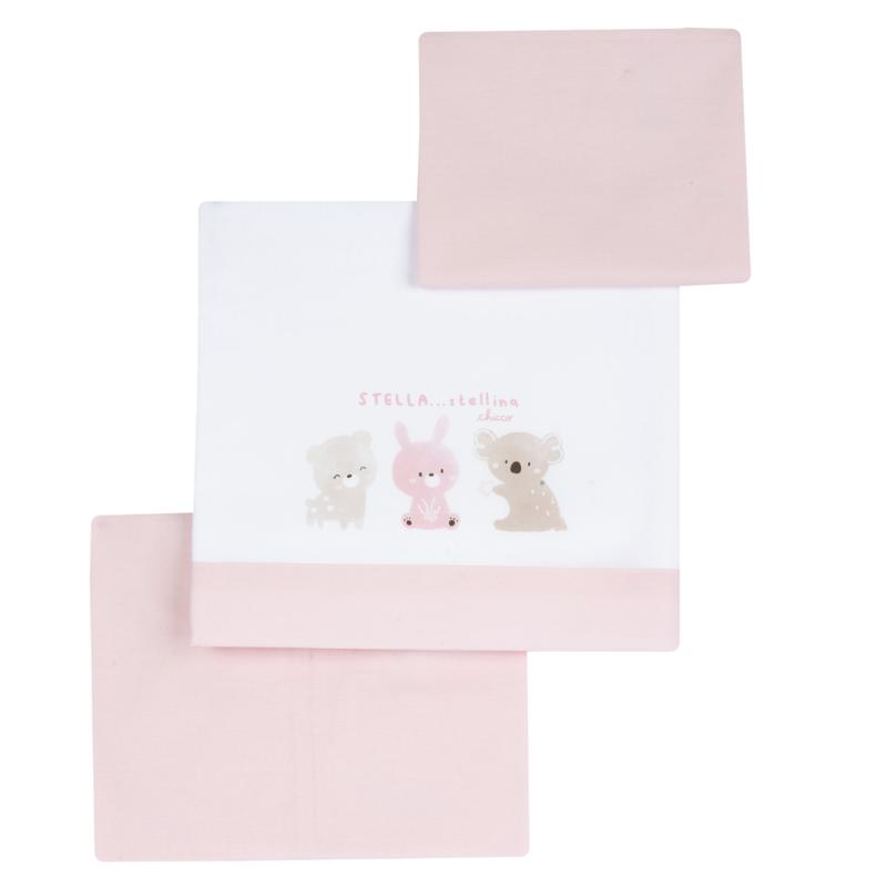 SET 3: 2 SHEET + PILLOWCASE - LIGHT PINK