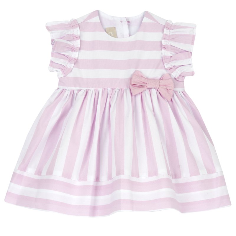 DRESS SLEEVELESS - WHITE/PINK