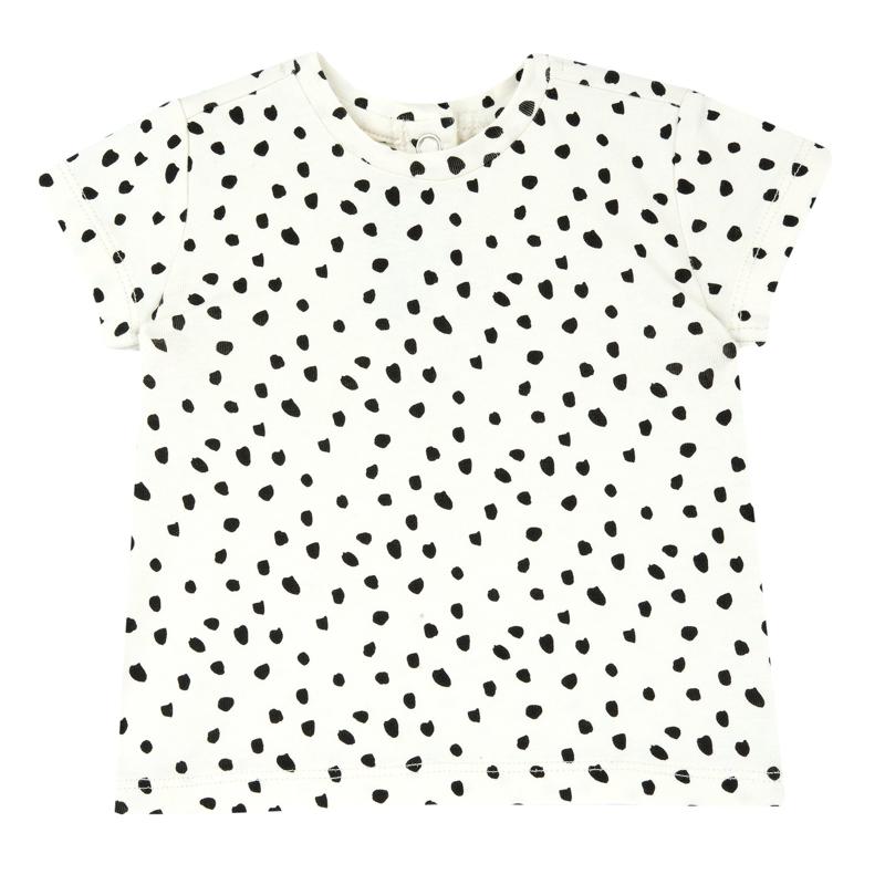 T-SHIRT SHORT SLEEVE - WHITE/BROWN