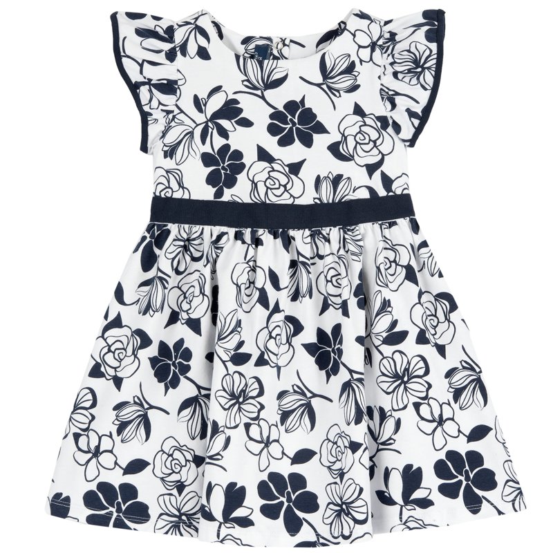 DRESS SLEEVELESS - WHITE/BLUE