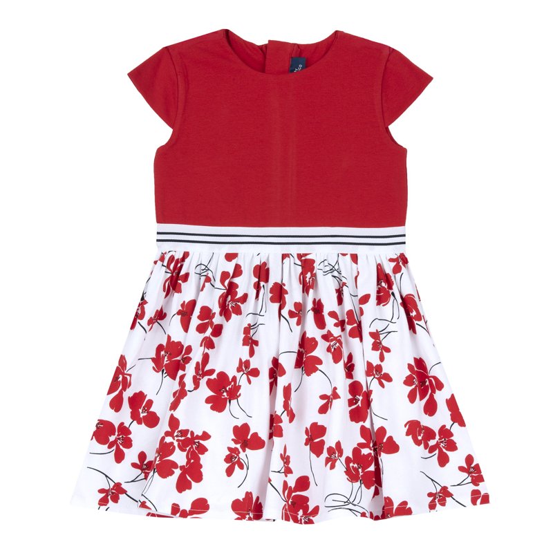 DRESS SLEEVELESS - RED PRINTED