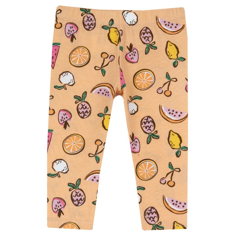 LEGGINGS - ORANGE PRINTED