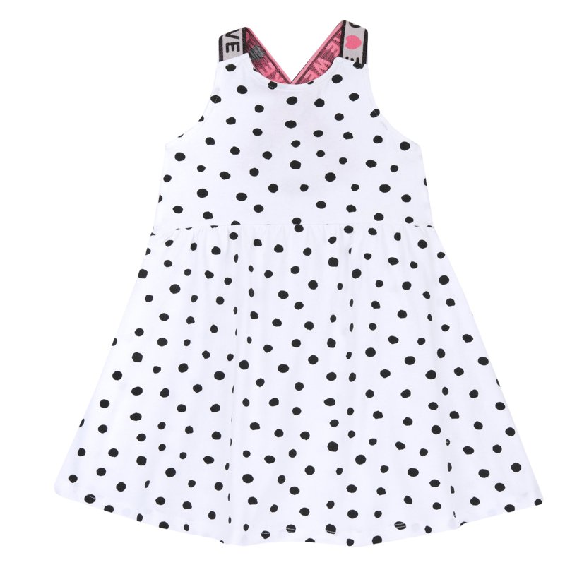 DRESS SLEEVELESS - WHITE/BLACK