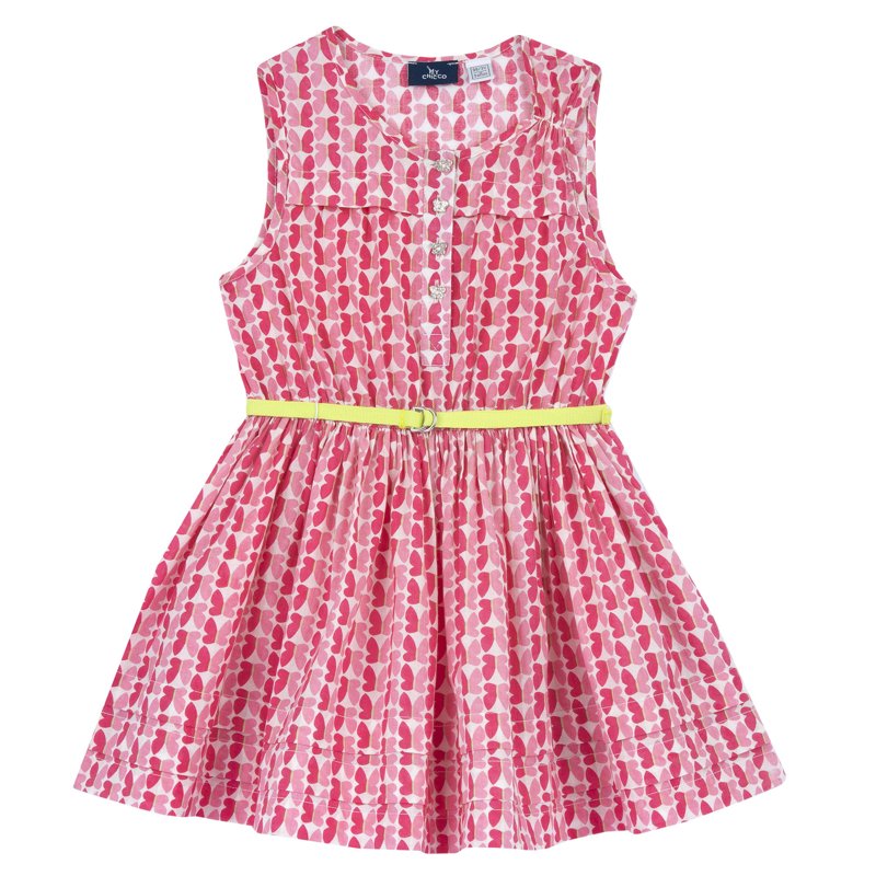 DRESS SLEEVELESS - WHITE/GREEN