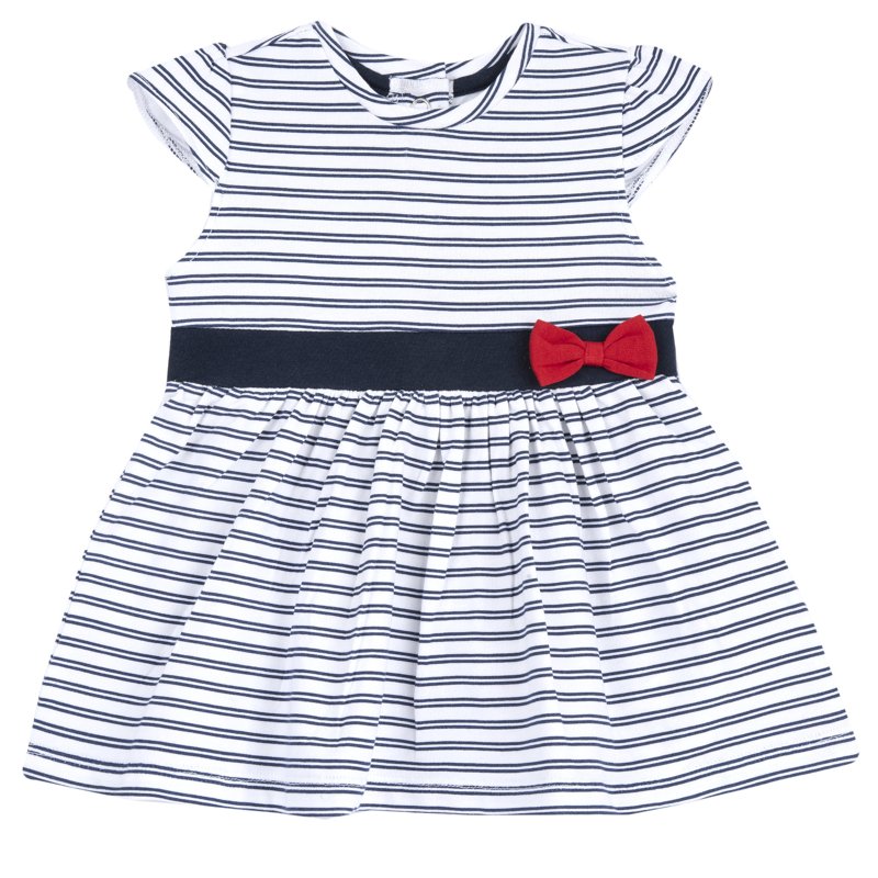 DRESS SLEEVELESS - WHITE/BLUE