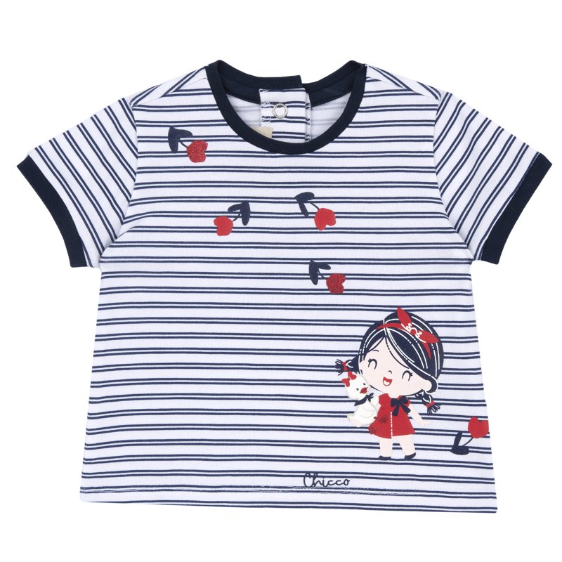 T-SHIRT SHORT SLEEVE - WHITE/BLUE