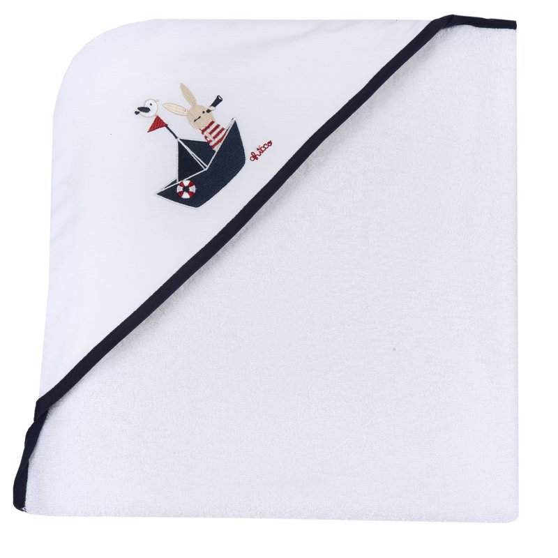 BATHROBE - WHITE/BLUE