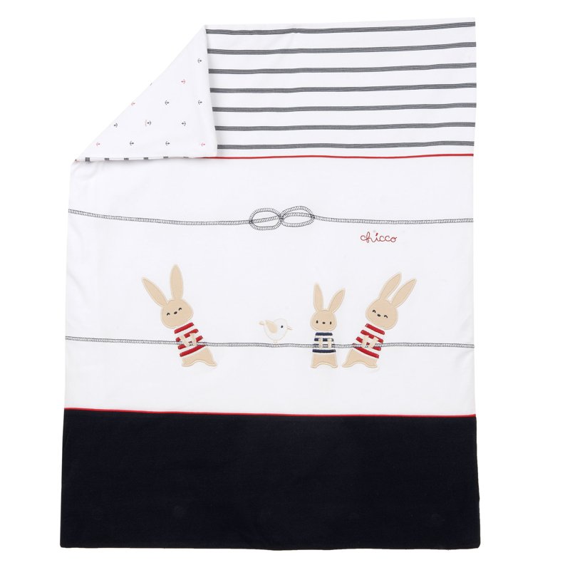 BLANKET - WHITE/BLUE