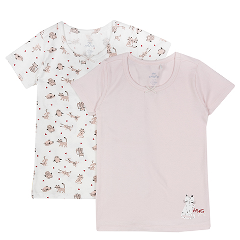 T-SHIRT SHORT SLEEVE 2 PACK - LIGHT PINK