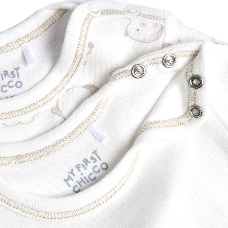 BODYSUIT LONG SLEEVE 2 PACK - WHITE