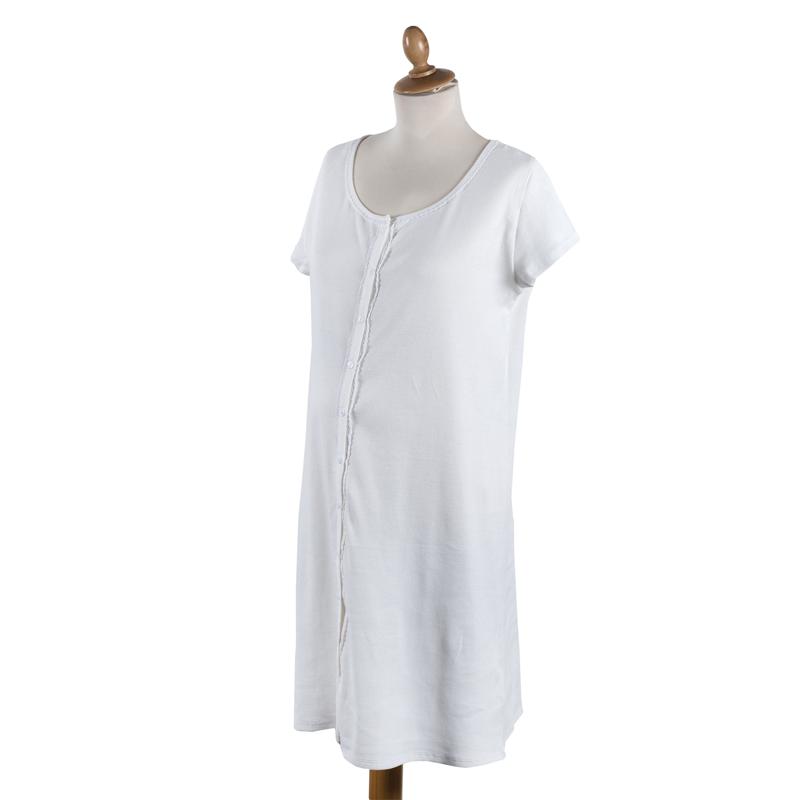 NIGHT SHIRT SHORT SLEEVE - WHITE