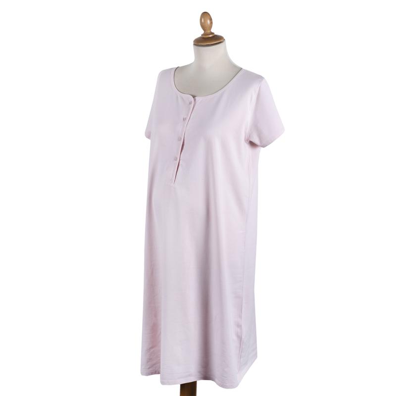 NIGHT SHIRT SHORT SLEEVE - LIGHT PINK